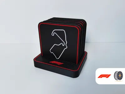 Formula 1 Circuit Coaster Set | 6 Iconic Circuits