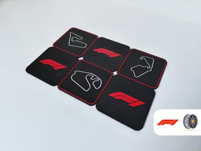Formula 1 Circuit Coaster Set | 6 Iconic Circuits
