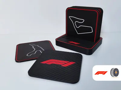 Formula 1 Circuit Coaster Set | 6 Iconic Circuits